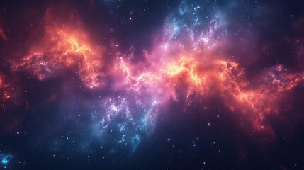 Beautiful space. Nebula and galaxies in space. Created with Generative AI