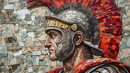 Obraz premium Mosaic Roman Legioner