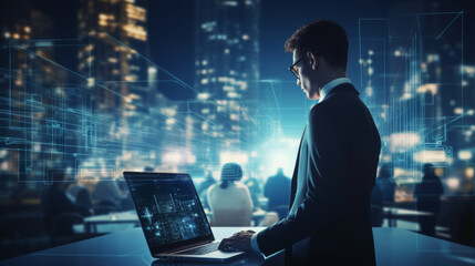 Cyber security and information or network protection. Future technology web services for business, Data protection technology. Online internet access cyber attack and business data privacy