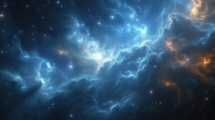 Fototapeta premium Beautiful space. Nebula and galaxies in space. Created with Generative AI