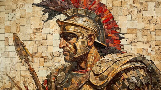 Mosaic Roman Legioner