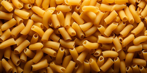 Full background of raw macaroni pasta. 