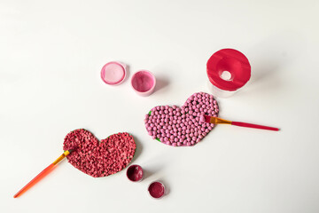 Children's creativity for Valentine's Day and Mother's Day