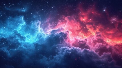 Fototapeta premium Beautiful space. Nebula and galaxies in space. Created with Generative AI