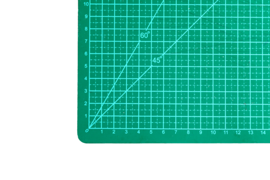 Green cutting mat for crafts. Craft concept.