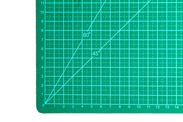 Green cutting mat for crafts. Craft concept.