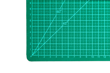 Green cutting mat for crafts. Craft concept.