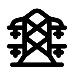Electric Tower Line Icon