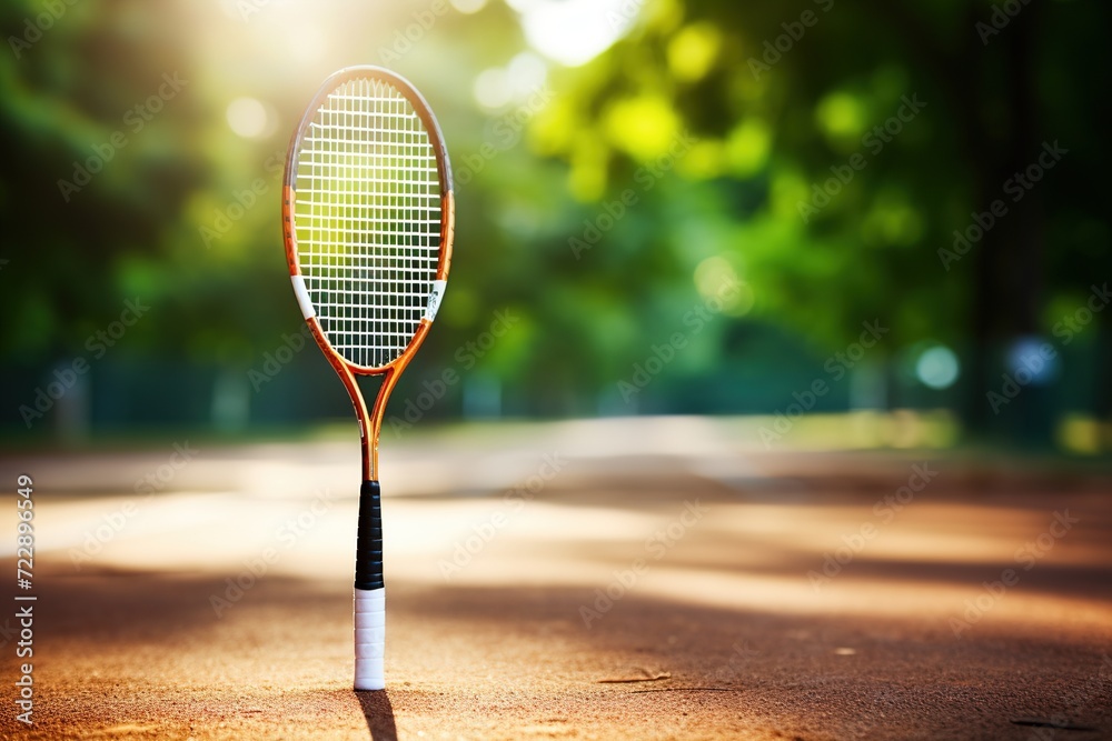 Wall mural badminton racket