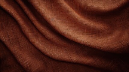 Fototapeta premium mahogany brown, brown fabric cloth abstract vintage background for design. Fabric cloth canvas texture. Color gradient, ombre. Rough, grain. Matte, shimmer