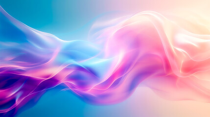 Abstract colourful background with a dreamy look and vibrant, wavy shapes. - obrazy, fototapety, plakaty