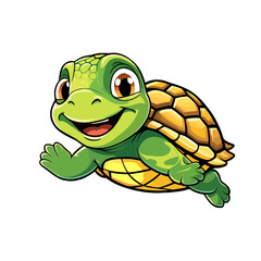 Fototapeta premium Happy turtle cartoon