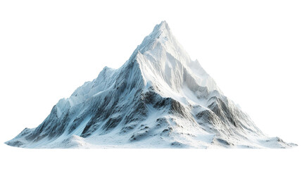 snow mountain on transparent background - obrazy, fototapety, plakaty