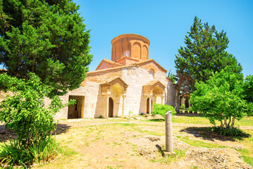 Fototapeta na wymiar Byzantine church in Apollonia. Travel to Albania.