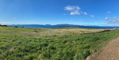 meadow landscape and sky