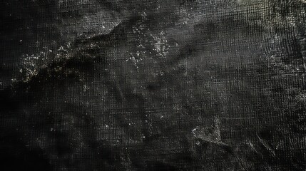 Obraz premium black fabric, matte black abstract vintage background for design. Fabric cloth canvas texture. Color gradient, ombre. Rough, grain. Matte, shimmer 