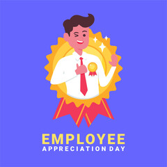 vector employee appreciation day poster template