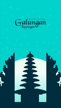 Happy Galungan Kuningan Balinese Ceremony Motion Graphic