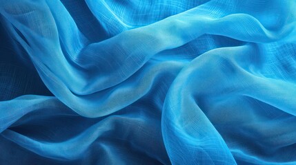 Obraz premium sky blue, blue fabric blue cloth, cornflower blue abstract vintage background for design. Fabric cloth canvas texture. Color gradient, ombre. Rough, grain. Matte, shimmer