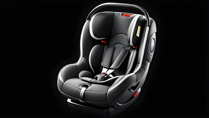 Obraz premium car seat child safety. Represents child safety, protection and safe driving. Generative AI 