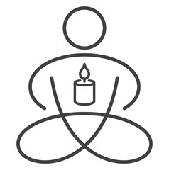 meditation symbol with candle