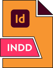INDD File format icon in shapes Sea Buckthorn and Dodger Blue colors
