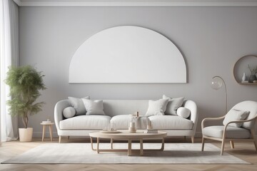 white living room armchair and sofa