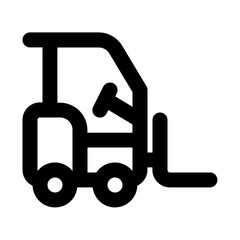 Forklift Line Icon