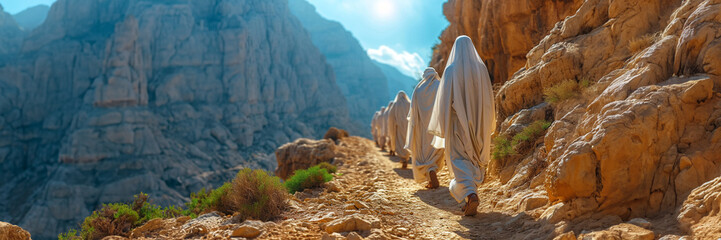 The apostles go to preach. Photos for religious publications - Powered by Adobe