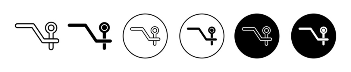 car towbar vector icon set collection. car towbar Outline flat Icon.