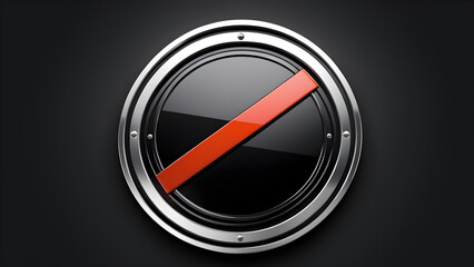 no entry sign. stop sign. warning attention sign. safety icon. isolated on a black background. With black copy space. web icon. infographic. pictogram sign.