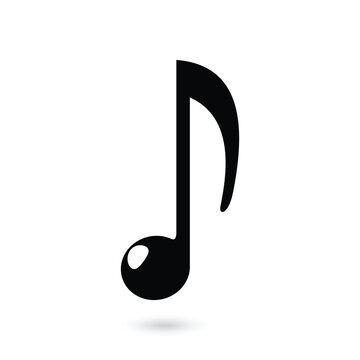 Musical notes outline icon. Vector illustration on an isolated white background.
