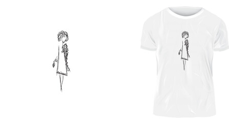 white t-shirt, fashion girl