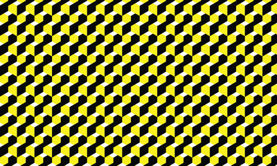 abstract repeatable seamless yellow black rhombus pattern.