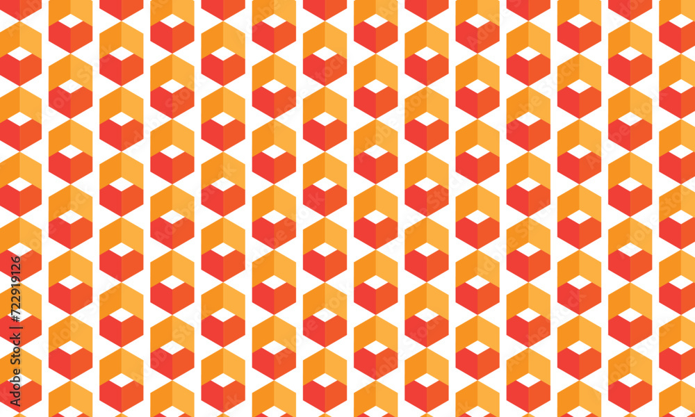 Poster abstract repeatable seamless orange red vertical rhombus pattern.