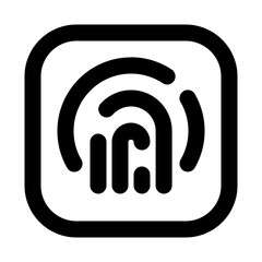 Fingerprint Line Icon