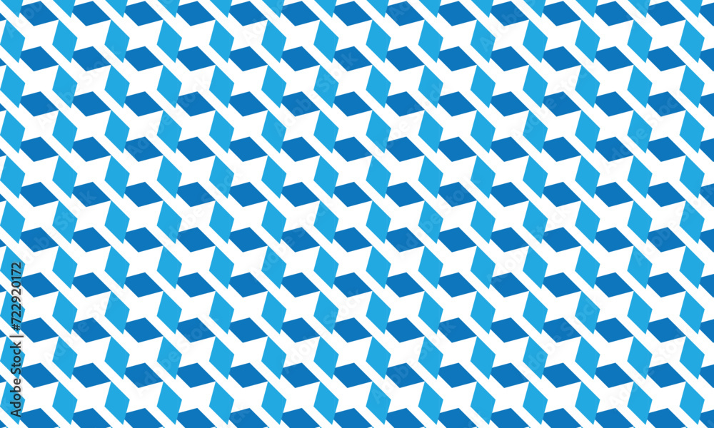Aufkleber abstract repeatable seamless blue diagonal rhombus pattern.