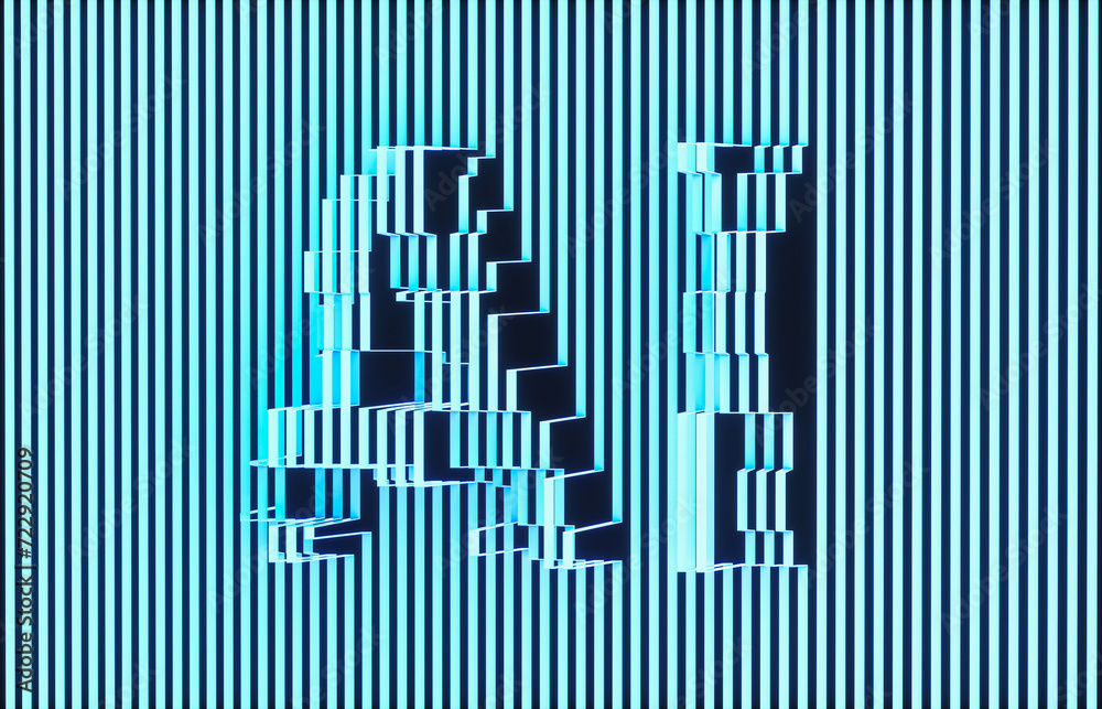 Aufkleber 3d rendering of abstract artificial intelligence (AI) background. artificial intelligence concept.