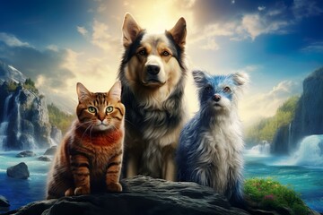 world animal day concept background generative ai