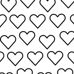 set of hearts on white Heart Pattern illustration on pink colored background love valentine's day 