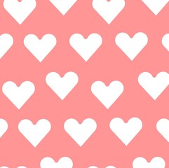 Heart Pattern illustration on pink colored background love valentine's day 