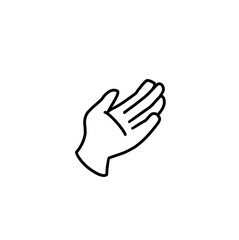 hand icon symbol , white background gesture 