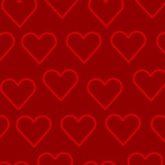 pattern with hearts, Heart Pattern illustration on red colored background love valentine's day 