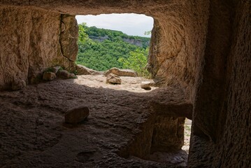 Crimean peninsula - cave city Chufute. Weekend fun - a walk through the medieval city of Crimea