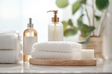 Fototapeta na wymiar soap and towel
