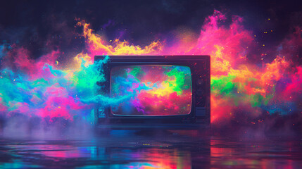 Neon Pulse: Futuristic TV Experience