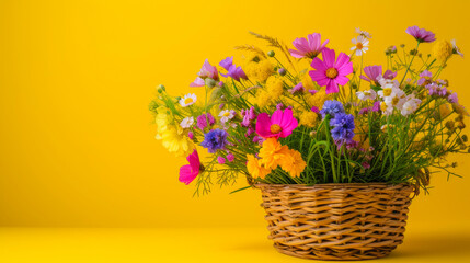 Nature's Bounty: Colorful Wildflower Arrangement