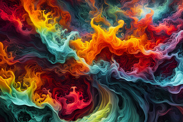 Masterpiece of Swirling Colors on Turbulent Flow (PNG 6912x4608)