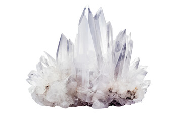 Radiant Quartz Crystal Beauty Isolated On Transparent Background