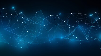 Futuristic blue wireframe background with plexus effect &ndash; dynamic web design concept